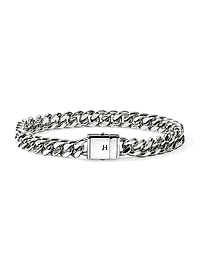 Sterling Silver Curb-Chain Bracelet/7MM