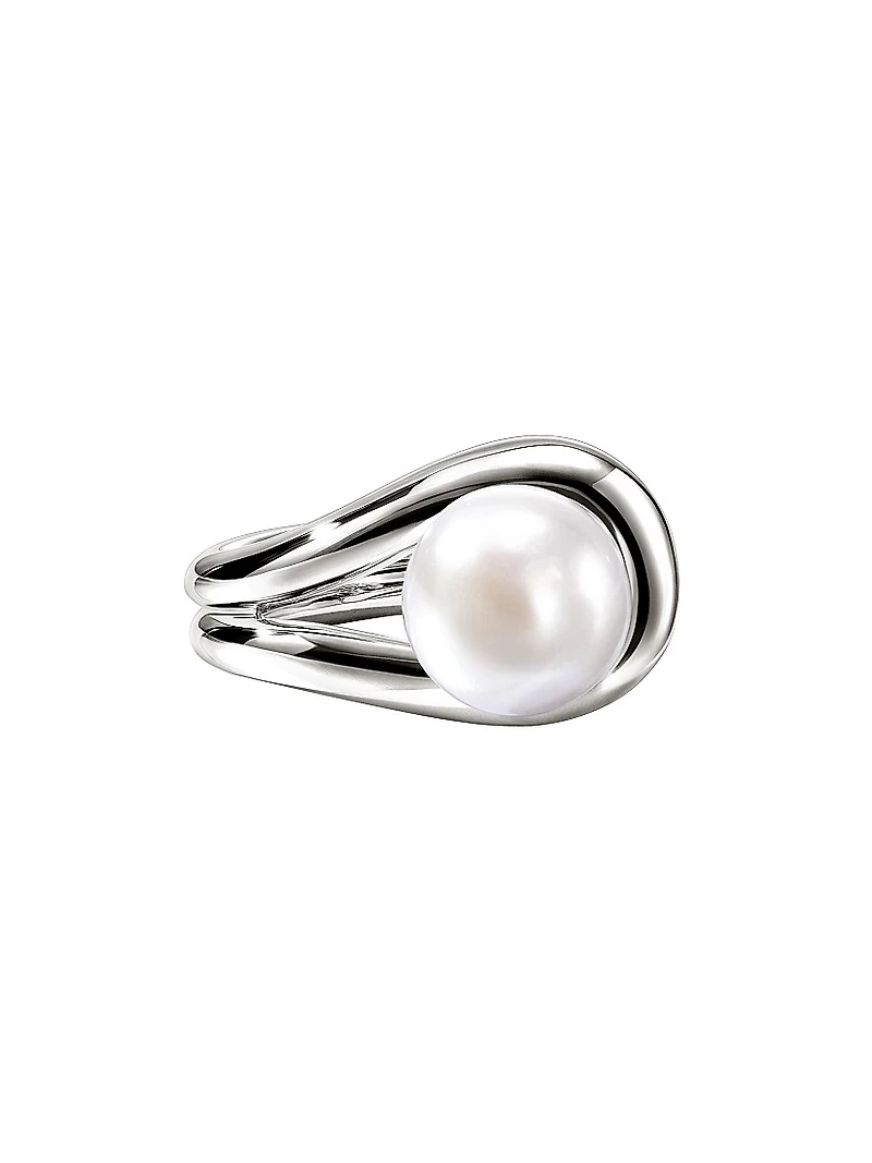 Surf Sterling Silver & Freshwater Pearl Ring