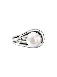 Surf Sterling Silver & Freshwater Pearl Ring