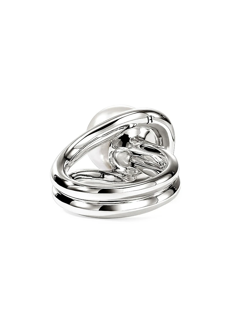 Surf Sterling Silver & Freshwater Pearl Ring