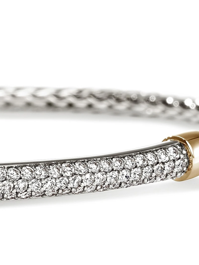 JH Essentials Sterling Silver, 14K Yellow Gold & 0.60 TCW Diamond Bracelet