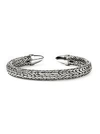 Spear Sterling Silver & TCW Diamond Flexible Cuff