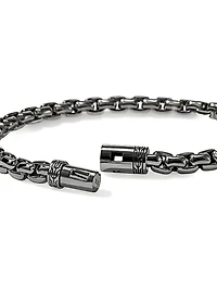 Sterling Silver Box-Chain Bracelet/6MM