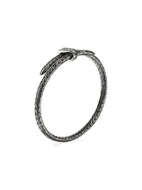 Spear Black-Rhodium-Plated Sterling Silver & 0.16 TCW Diamond Cuff