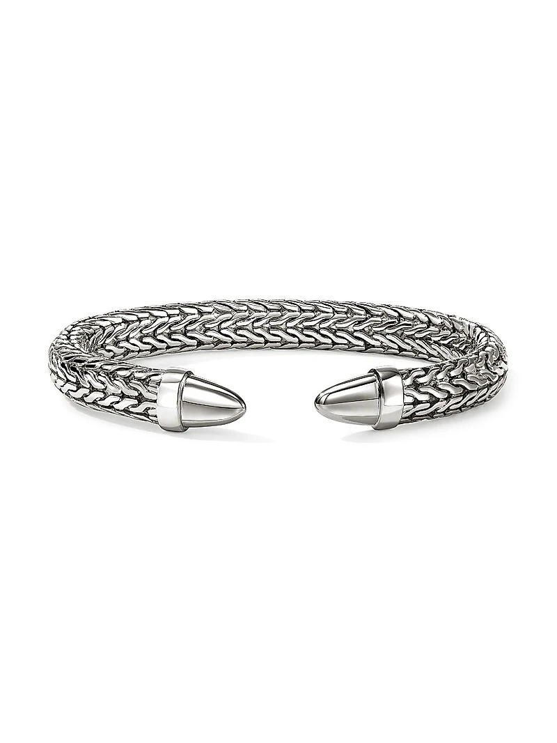 Spear Sterling Silver Flexible Cuff