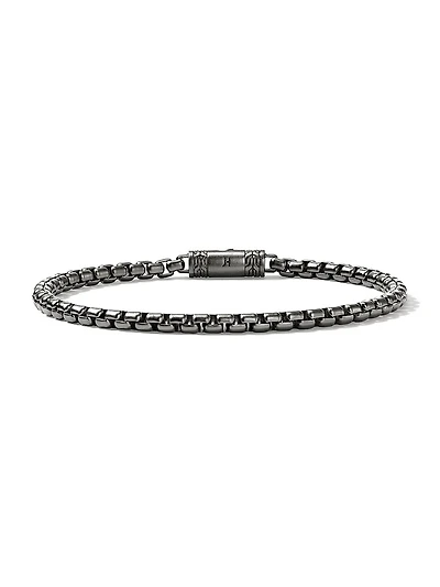 Sterling Silver Box Chain Bracelet/3.7MM