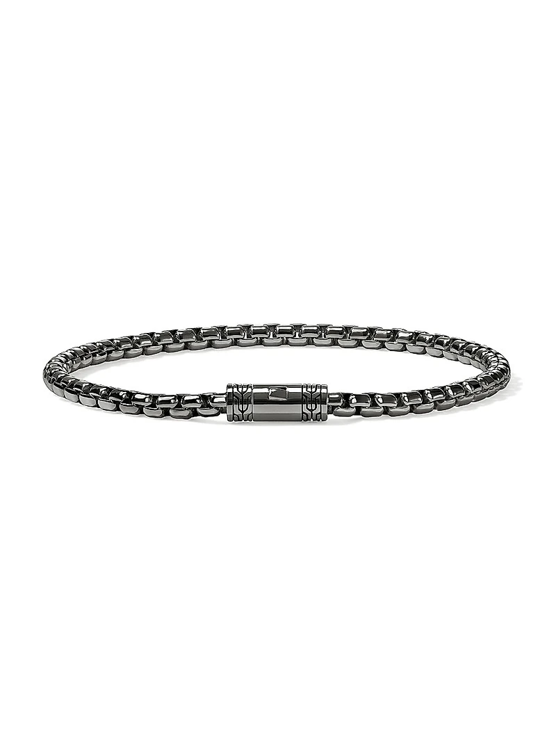Sterling Silver Box Chain Bracelet/3.7MM