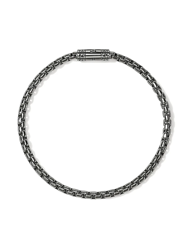 Sterling Silver Box Chain Bracelet/3.7MM