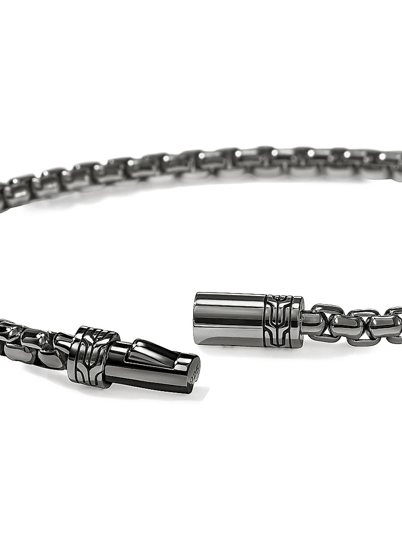 Sterling Silver Box Chain Bracelet/3.7MM