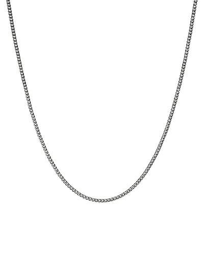 Sterling Silver Curb-Chain Necklace/2.1MM