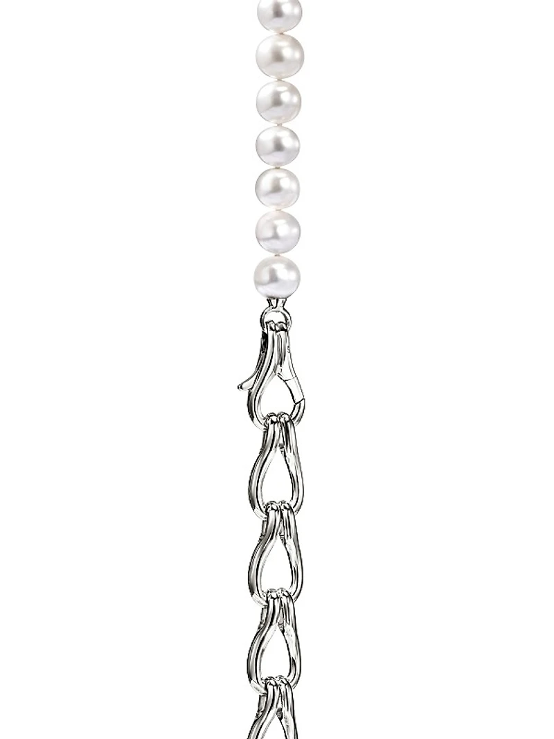 Surf Sterling Silver & Cultured Freshwater Pearl Necklace