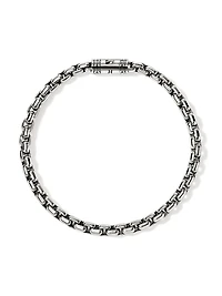 Blackened Sterling Silver Box Chain Bracelet/4.8MM