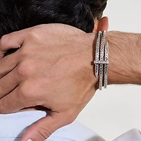 Spear Sterling Silver & TCW Diamond Cuff