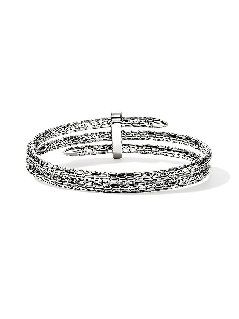 Spear Sterling Silver & TCW Diamond Cuff
