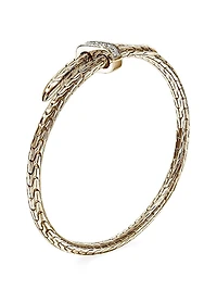 Spear 14K Yellow Gold & 0.16 TCW Diamond Flexible Cuff