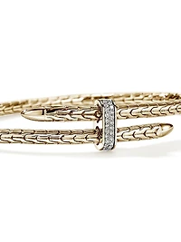 Spear 14K Yellow Gold & 0.16 TCW Diamond Flexible Cuff