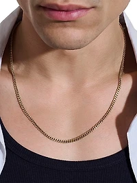 14K Yellow Gold Curb Chain Necklace