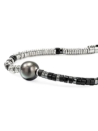 Sterling Silver & Mixed-Media Beaded Bracelet