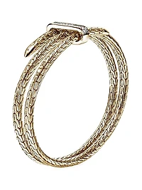 Spear 14K Yellow Gold & 0.23 TCW Diamond Flexible Cuff
