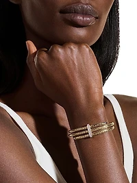 Spear 14K Yellow Gold & 0.23 TCW Diamond Flexible Cuff