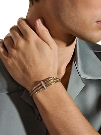 Spear 14K Yellow Gold & 0.23 TCW Diamond Flexible Cuff