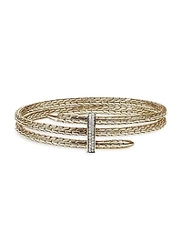 Spear 14K Yellow Gold & 0.23 TCW Diamond Flexible Cuff