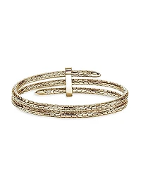 Spear 14K Yellow Gold & 0.23 TCW Diamond Flexible Cuff