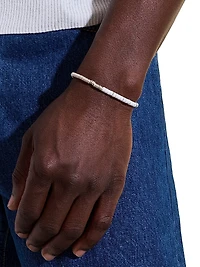 Sterling Silver & Enamel Heishi Beaded Bracelet