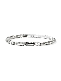 Sterling Silver & Enamel Heishi Beaded Bracelet
