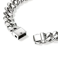 Sterling Silver Curb-Chain Bracelet/11MM