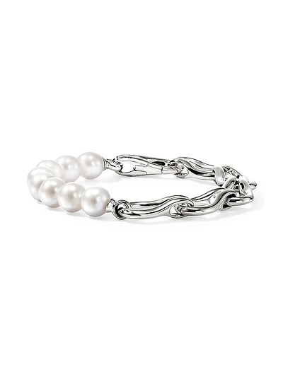 Surf Sterling Silver & Cultured Freshwater Pearl Bracelet