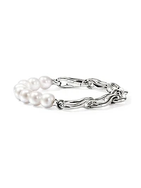Surf Sterling Silver & Cultured Freshwater Pearl Bracelet