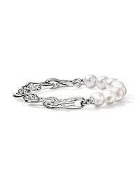 Surf Sterling Silver & Cultured Freshwater Pearl Bracelet