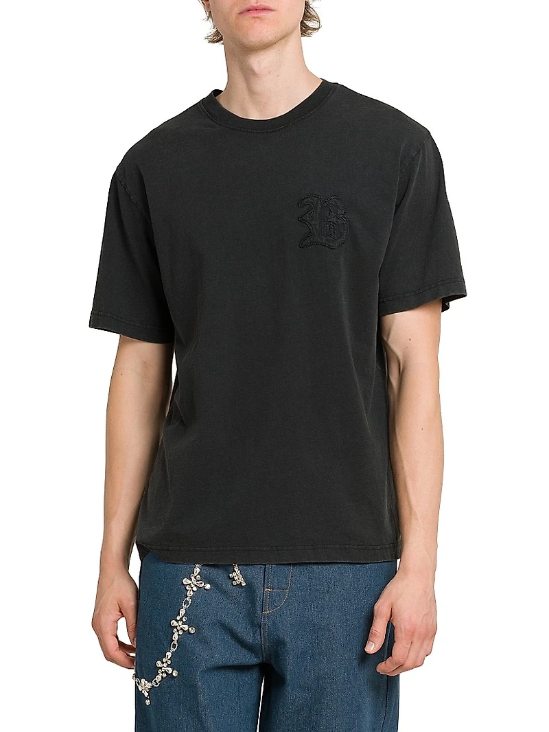 Stonewashed Chain Stitch T-Shirt