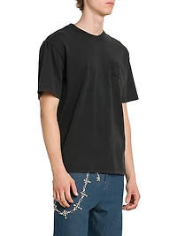 Stonewashed Chain Stitch T-Shirt
