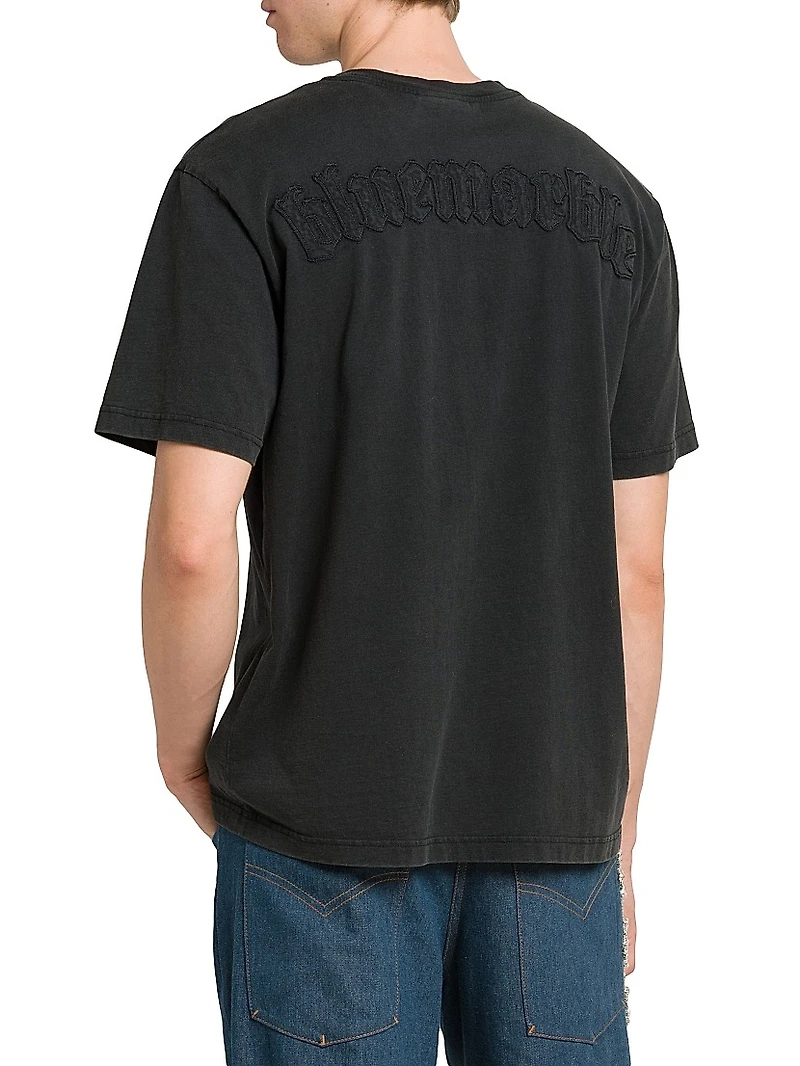 Stonewashed Chain Stitch T-Shirt
