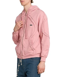 Drawstring Zip-Front Hoodie