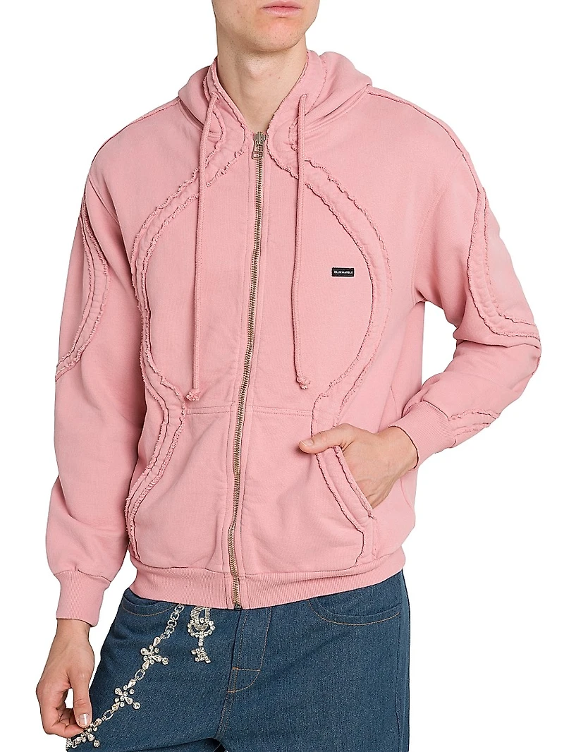 Drawstring Zip-Front Hoodie