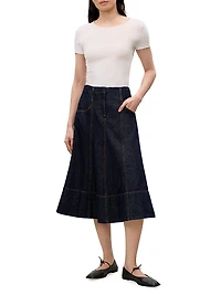 Gabrielle Denim Midi-Skirt