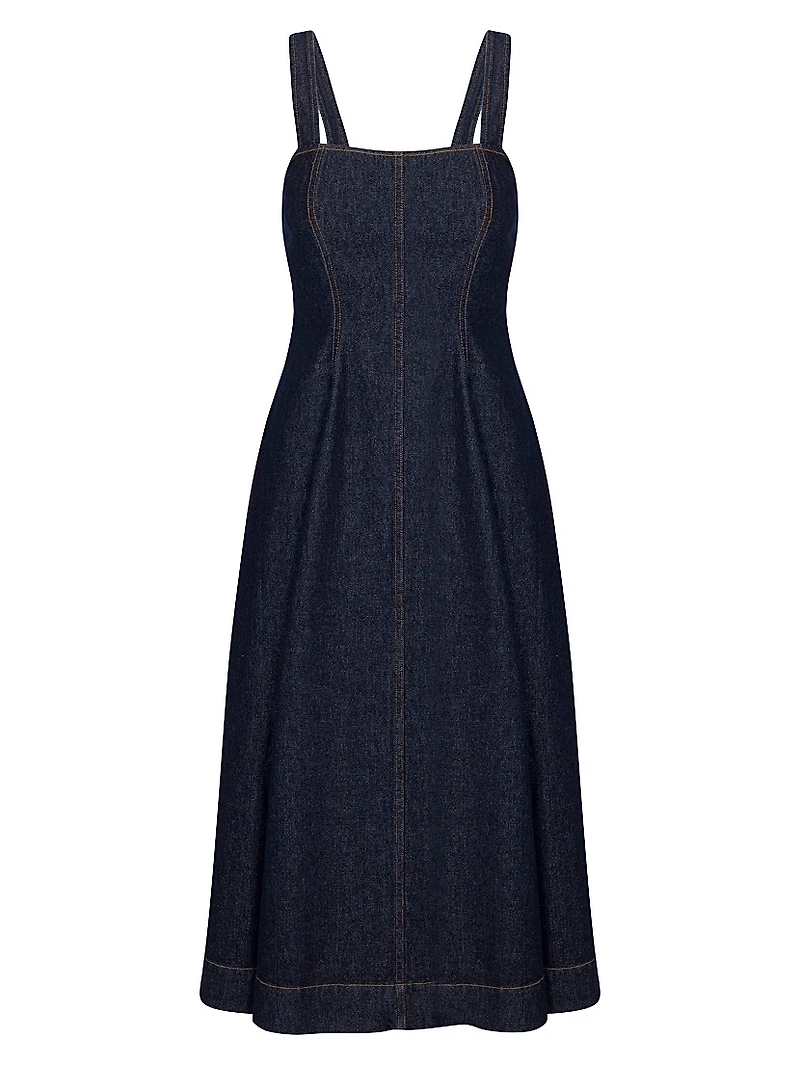 Gabrielle Denim Midi-Dress