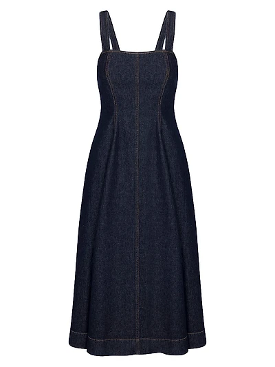 Gabrielle Denim Midi-Dress