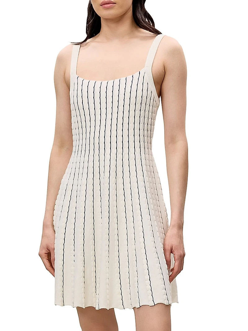 Dorothy Scallop Knit A-Line Minidress