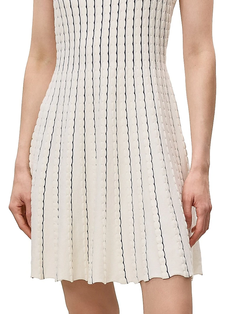 Dorothy Scallop Knit A-Line Minidress