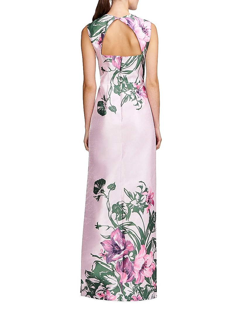 Ayla Lily Satin Column Gown