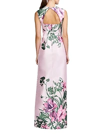 Ayla Lily Satin Column Gown