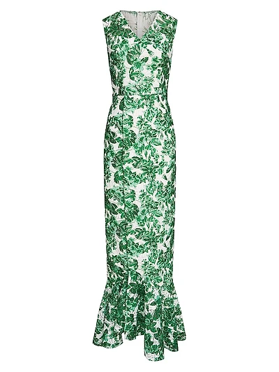 Juniper Floral Lace Column Gown