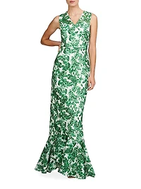 Juniper Floral Lace Column Gown