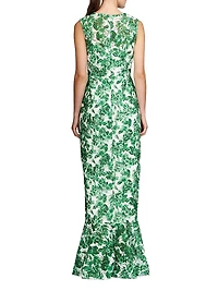 Juniper Floral Lace Column Gown