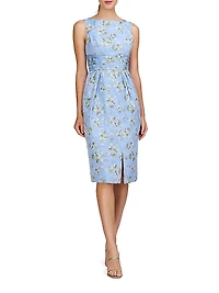 Ginny Floral Pleated Cocktail Dress