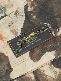 Printed Marl Mesh Long-Sleeve Top